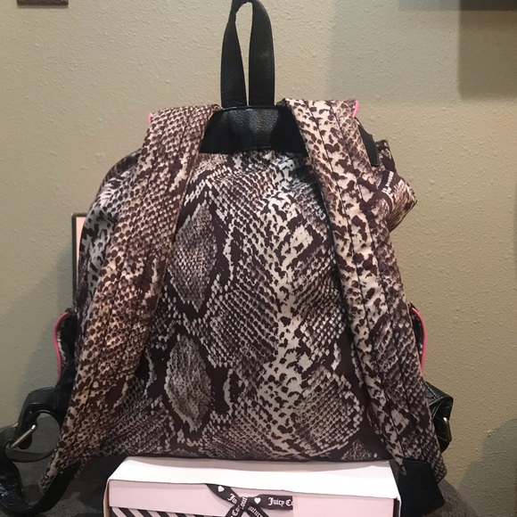 FOR Melody Juicy Couture backpack snake print USED - Picture 2 of 14